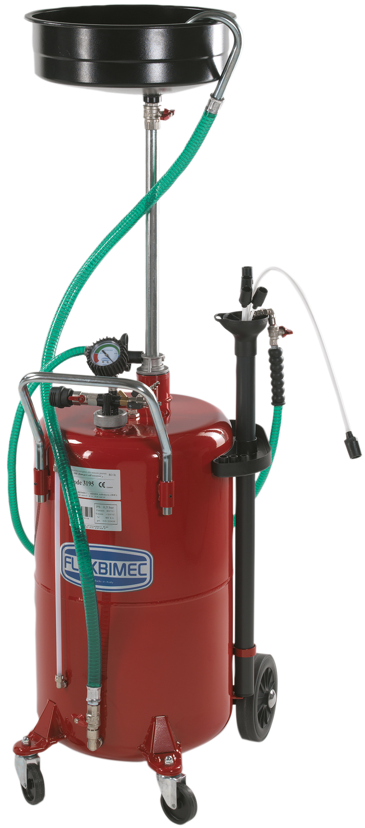 Комбинированная установка для замены масла емкостью 80л.и стальным сливом для масла 10л.