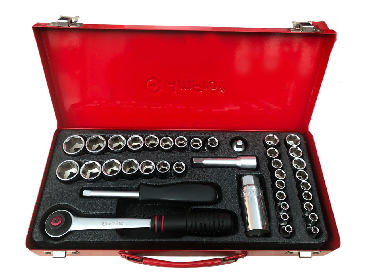 Набор инструмента комбинированный AmPro 1/4 3/8 39 предметов T45312