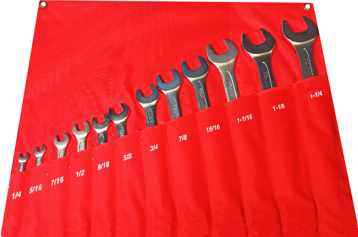 Набор ключей дюймовых комбинированных 12 предметов 1/4-1.1/4'' NKK012