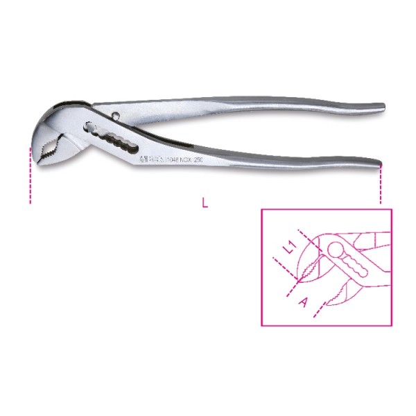 Регульовані плоскогубці 1048INOX