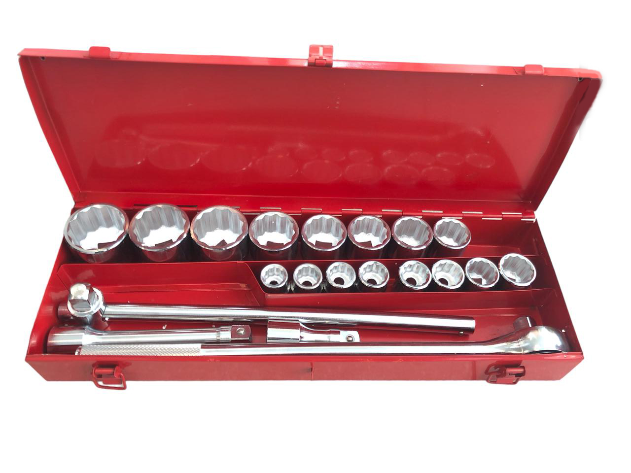 Набор 12 гранных головок и аксессуаров 3/4, 21 предмета