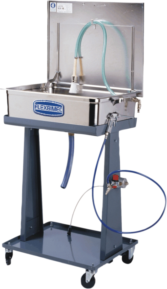 Передвижная ванна для мойки деталей с замкнутым циклом с системой рециркуляции жидкости 60 л