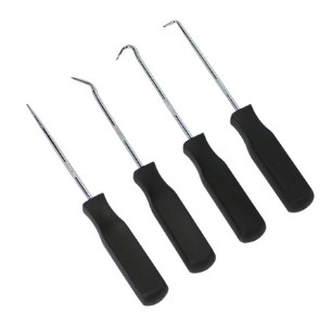 Набор из 4 демонтажных крючков для снятия сальников, уплотнительных колец 107053