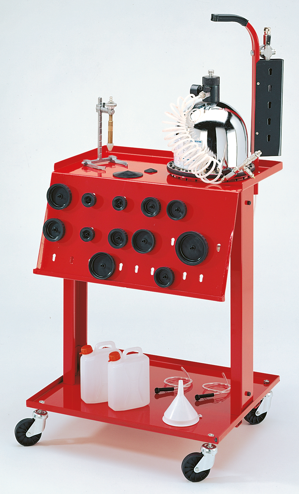 Пневматическая установка для замены тормозной жидкости в комплекте :