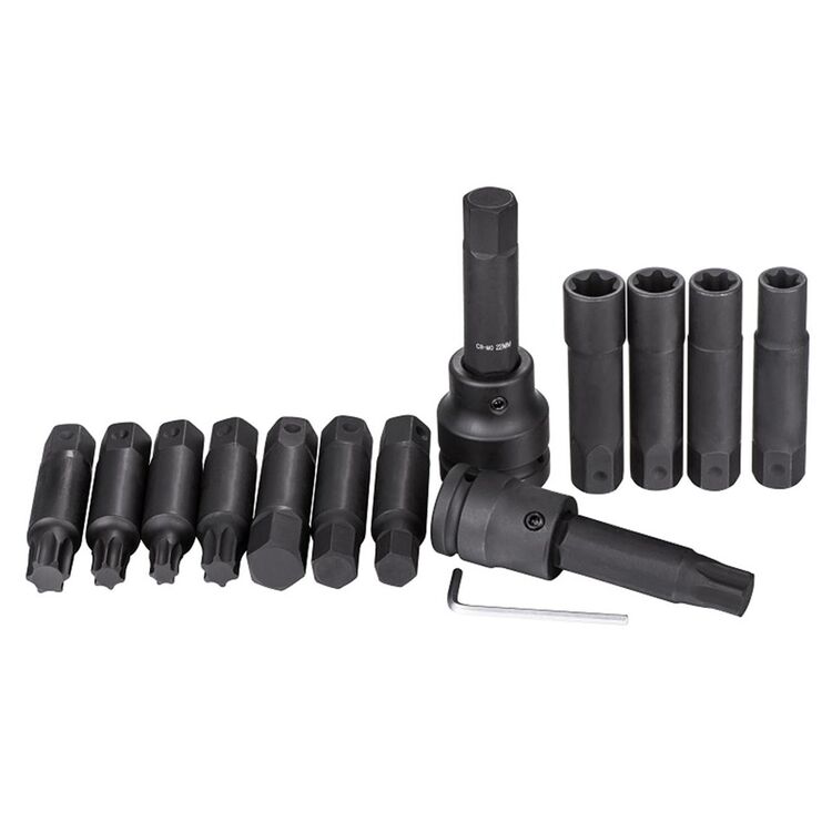 Набор ударных головок с битами 3/4 дюйма и 1 дюйм, 16 предметов 101853