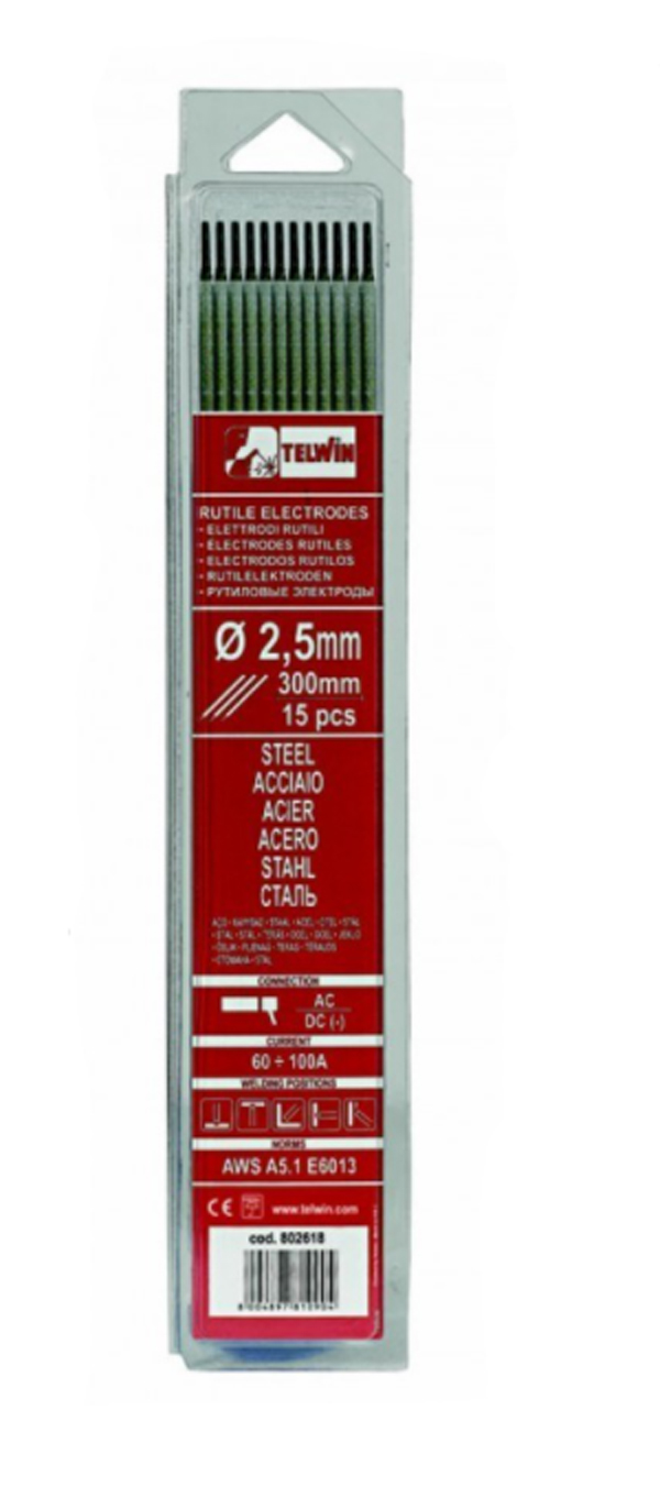 Рутилові зварювальні електроди для сталі 2.5 мм.      802618