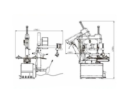 Шиномонтажный станок 220V 10-24" (с третьей рукой) ShiningBerg  T624R