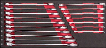 Набор ключей комбинированных ShiningBerg в ложементе 17 ед. (11212)