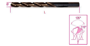 416 - Свердло циліндричне по металу 4мм.