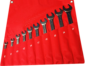 Набор ключей комбинированных  10 предметов 6-27 мм NKK010 6-27