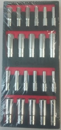 Набор удлиненных головок 3/8" и 1/2" в ложементе, 22 предмета T45497