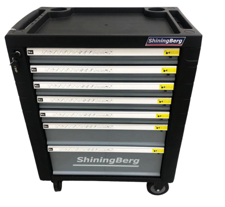 Тележка 7 полок с набором инструмента, 341 предмета