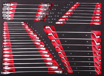 Набор ключей комбинированных ShiningBerg в ложементе 40 ед. (11922)