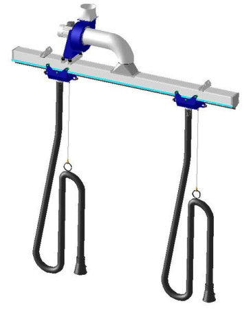 Filcar Ecosystem A9/2 - Рельсовая система для вытяжки выхлопных газов 9 метров