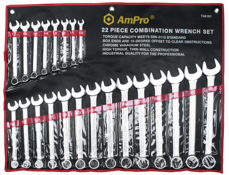 Набор ключей комбинированных (10-32мм), 22 предмета  T40191