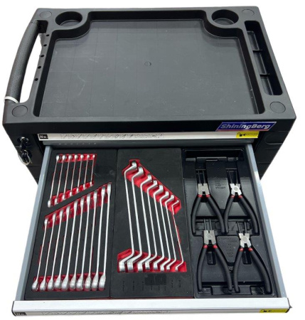 Тележка 7 полок с набором инструмента, 113 предметов