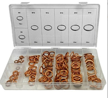 Набор медных шайб 150шт. 1N1003B