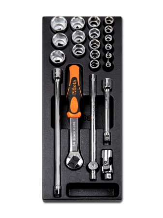 2424 T92-набор головок и аксессуаров 1/4", 22 предмета