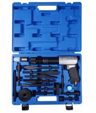 Молоток пневматический с набором зубил 17 предметов 113996