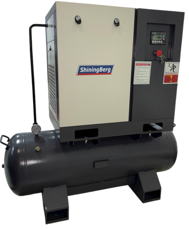 Винтовой компрессор с ресивером 200л, 10 бар, 2100л/мин, 15 кВт