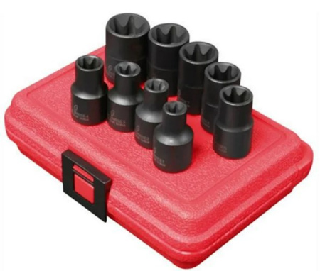 Набор головок E-профиль 1/2" (Torx) ударных 9пр. 118100B