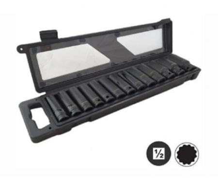 Набір довгих ударних головок 13 шт. 1/2" 12гр. 114133C