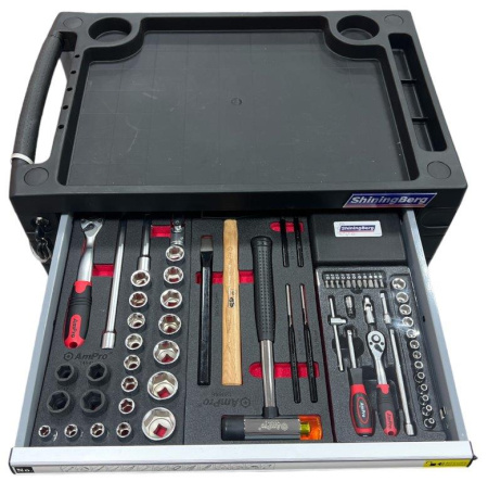 Тележка 7 полок с набором инструмента, 113 предметов