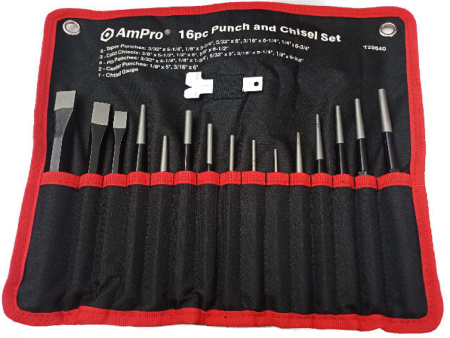 Набор выколоток и зубил, 16 предметов в чехле  T29640