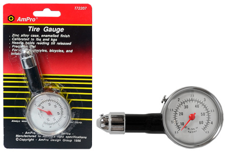 Манометр для измерения давления в шинах AmPro T72207
