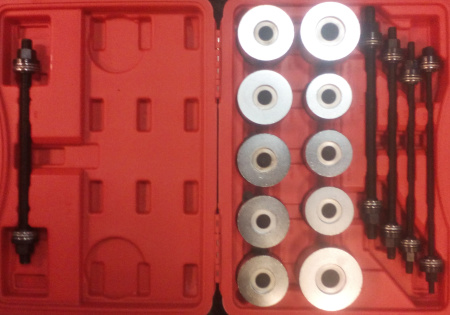 Набор оправок для монтажа и демонтажа сайлентблоков 27 предметов 1-D1025