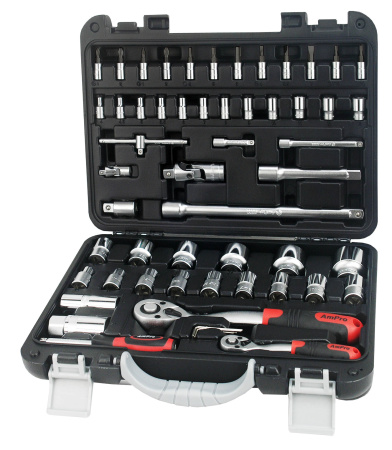 Набор головок и аксессуаров 1/4" и 1/2" , 56 предметов  T46180