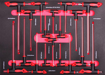 Набор отверток ShiningBer Т-образной ручкой в ложементе 18 ед. (11718)