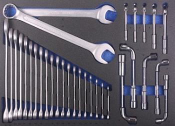 Набор ключей комбинированных ShiningBerg в ложементе 32 ед. (11813)