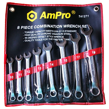 Набор ключей комбинированных (10-19мм), 8предметов  T41271