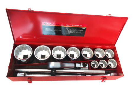 Набор 12‑гранных головок и аксессуаров 1", 14 предметов  T45760