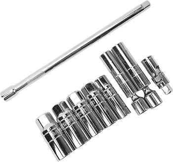 Набор из 9 шт. 3/8-дюймовых головок для свечей зажигания с  приводом SAE и метрической систем 117734