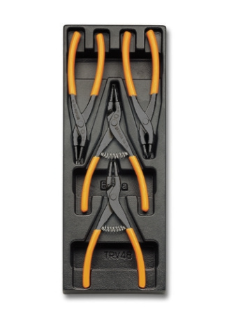 T145 - Набор плоскогубців для стопорних кілець 4 предмети