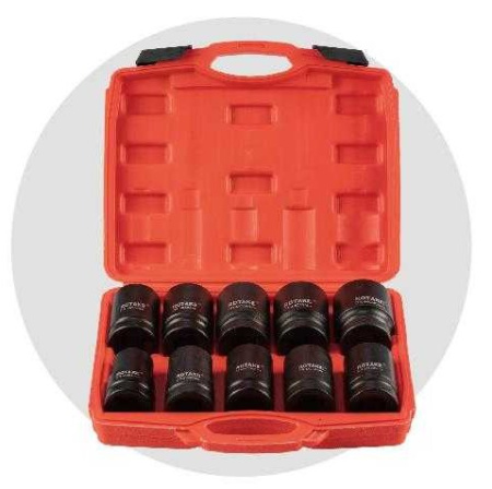 Набор ударных головок 1" 10 предметов 1021K