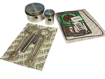 Набор прокладок  ВК-19 з двумя поршнями и кольцами и шатунами - производится до  2017 года.