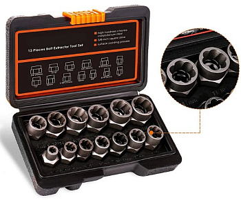 Набор головок для поврежденных болтов и гаек 3/8